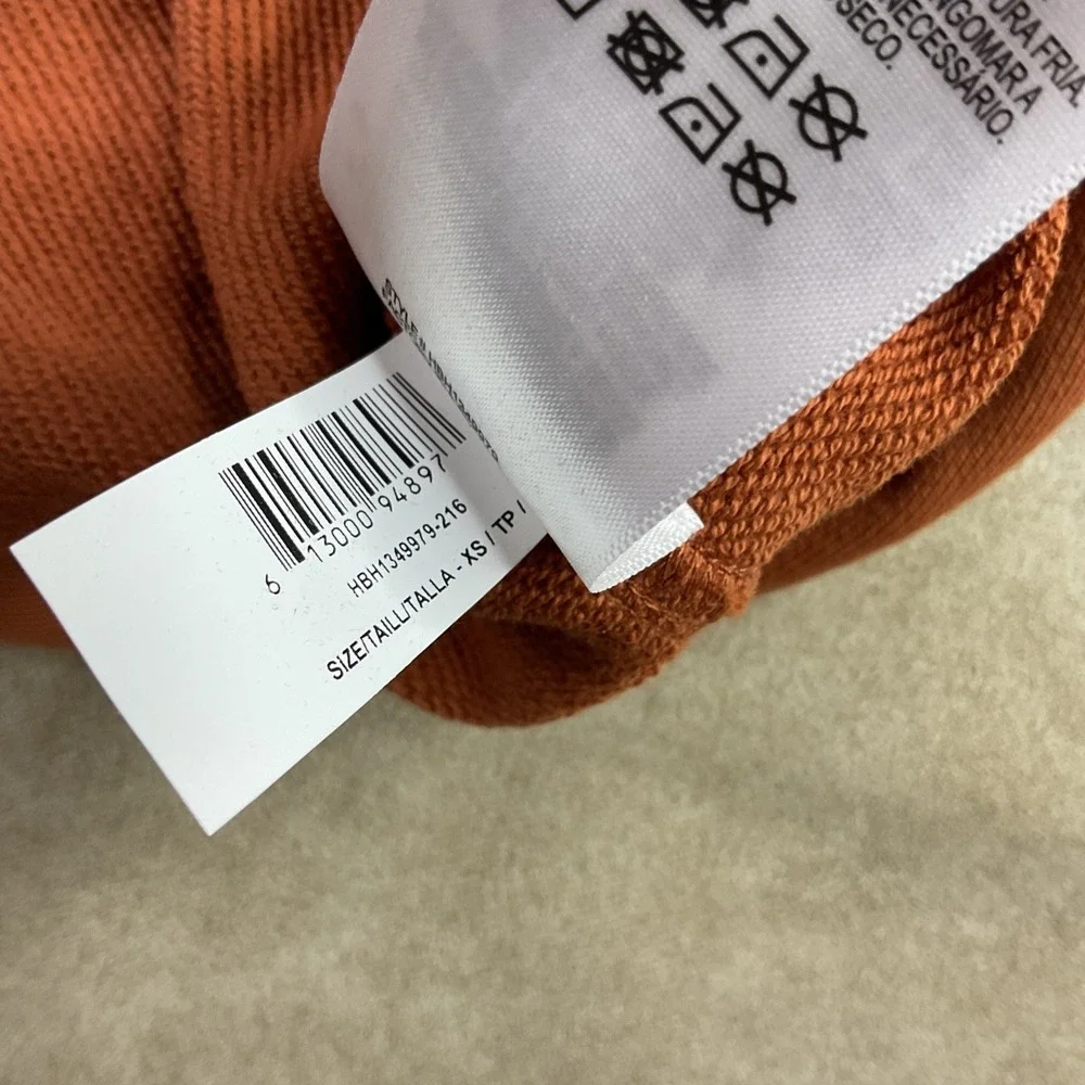 Herve Leger Sweatshirt Women Sz XS Dolman French Terry Pullover Cropped Relaxed - Picture 6 of 8